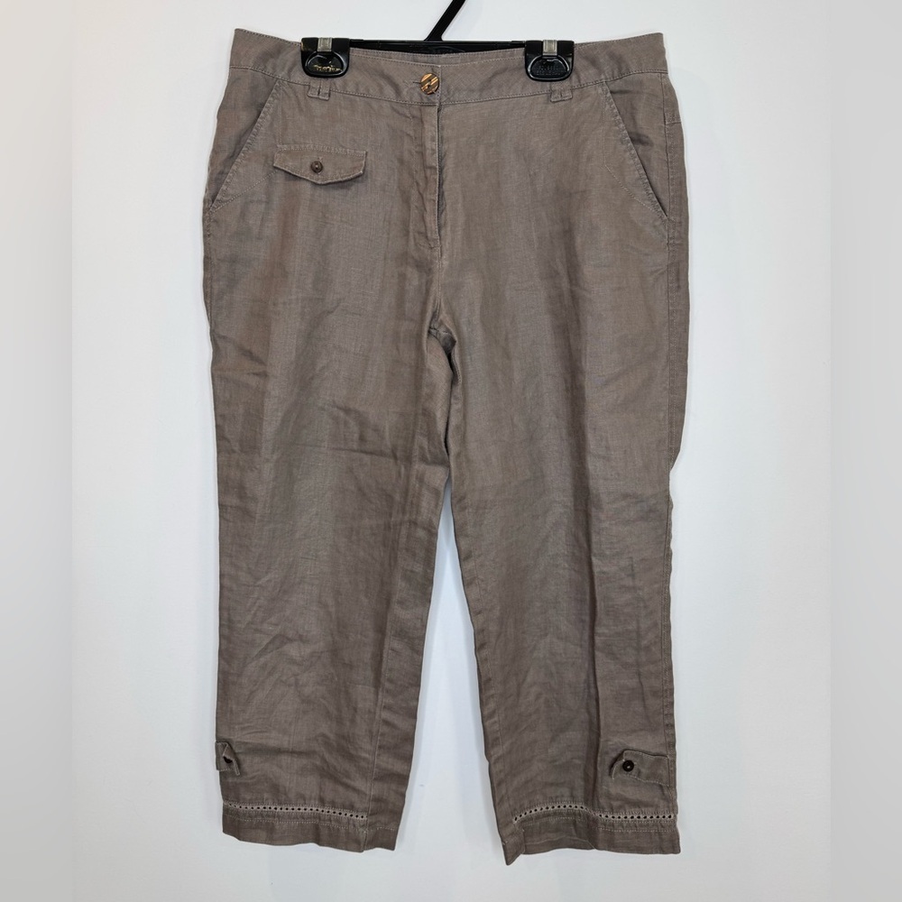 Thalassa Fred linen brown Casual Tan Cropped Pants